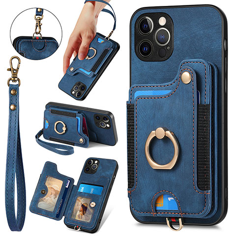 Funda Silicona Goma de Cuero Carcasa SD1 para Apple iPhone 14 Pro Azul