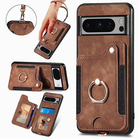 Funda Silicona Goma de Cuero Carcasa SD1 para Google Pixel 6a 5G Marron