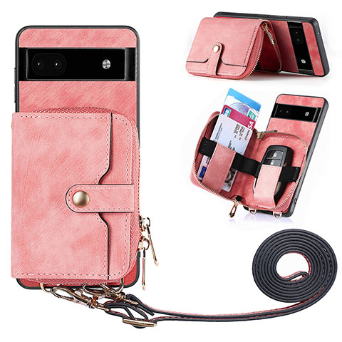 Funda Silicona Goma de Cuero Carcasa SD1 para Google Pixel 6a 5G Rosa