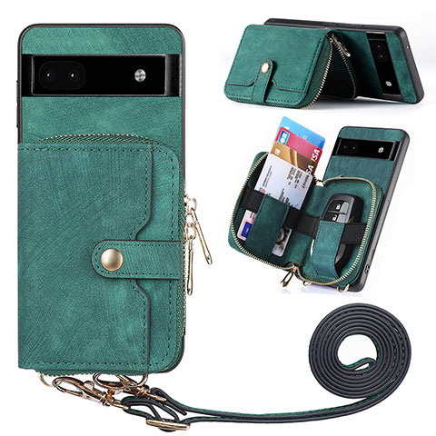 Funda Silicona Goma de Cuero Carcasa SD1 para Google Pixel 6a 5G Verde