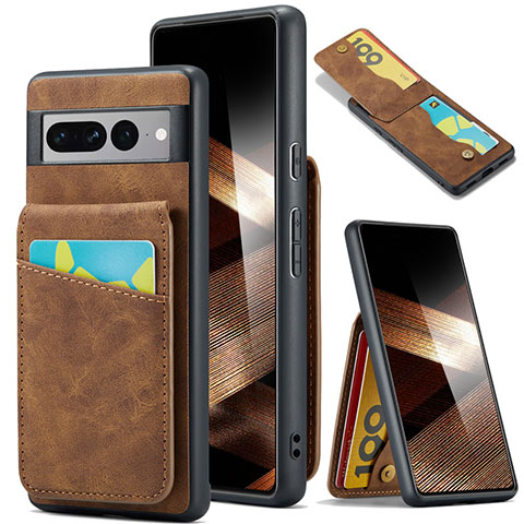 Funda Silicona Goma de Cuero Carcasa SD1 para Google Pixel 7 Pro 5G Marron