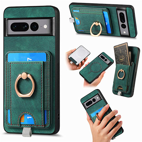 Funda Silicona Goma de Cuero Carcasa SD1 para Google Pixel 7 Pro 5G Verde