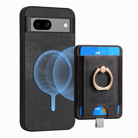 Funda Silicona Goma de Cuero Carcasa SD1 para Google Pixel 7a 5G Negro