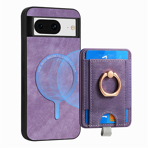 Funda Silicona Goma de Cuero Carcasa SD1 para Google Pixel 8 5G Purpura Claro