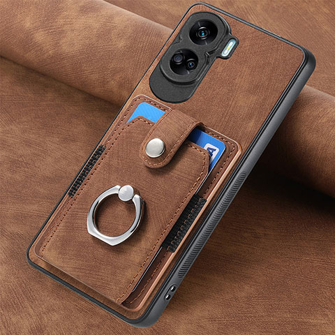 Funda Silicona Goma de Cuero Carcasa SD1 para Huawei Honor 90 Lite 5G Marron