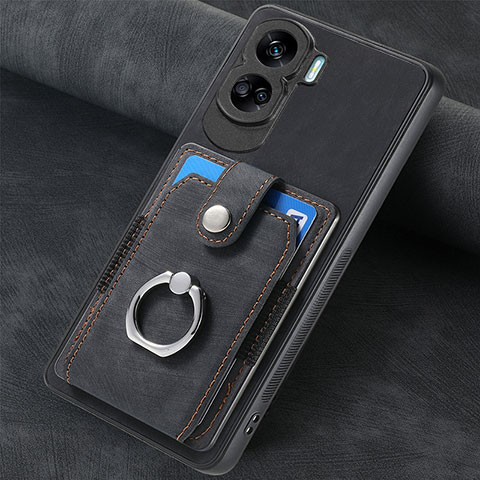 Funda Silicona Goma de Cuero Carcasa SD1 para Huawei Honor 90 Lite 5G Negro