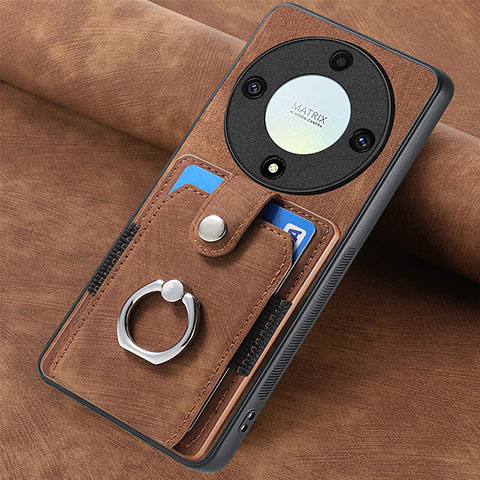 Funda Silicona Goma de Cuero Carcasa SD1 para Huawei Honor Magic5 Lite 5G Marron