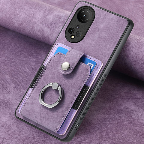 Funda Silicona Goma de Cuero Carcasa SD1 para Huawei Honor X7 Purpura Claro