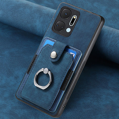 Funda Silicona Goma de Cuero Carcasa SD1 para Huawei Honor X7a Azul