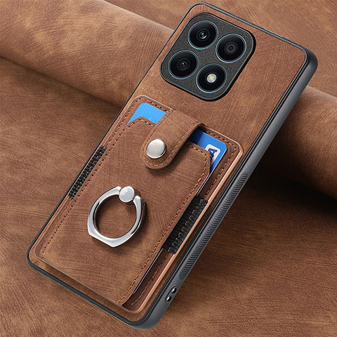 Funda Silicona Goma de Cuero Carcasa SD1 para Huawei Honor X8a 4G Marron