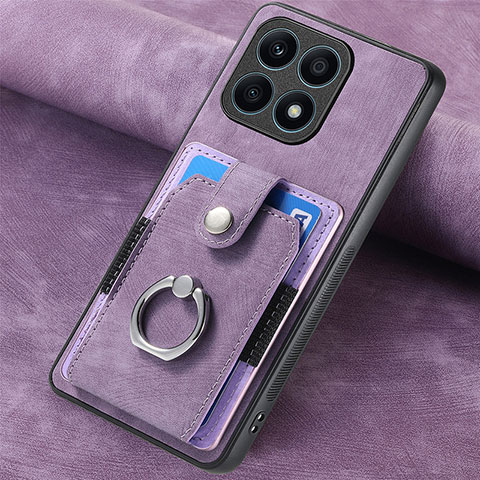 Funda Silicona Goma de Cuero Carcasa SD1 para Huawei Honor X8a 4G Purpura Claro