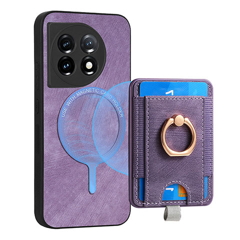 Funda Silicona Goma de Cuero Carcasa SD1 para OnePlus 11 5G Purpura Claro