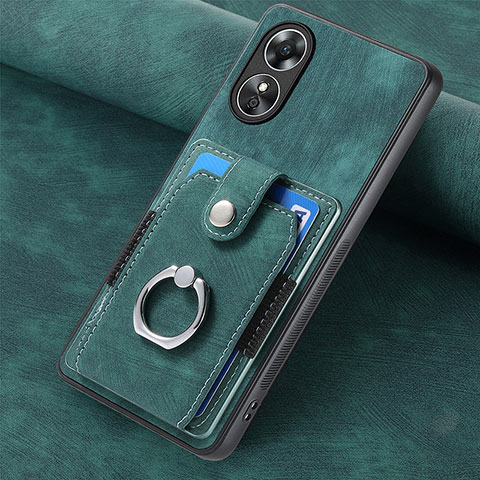 Funda Silicona Goma de Cuero Carcasa SD1 para Oppo A17 Verde