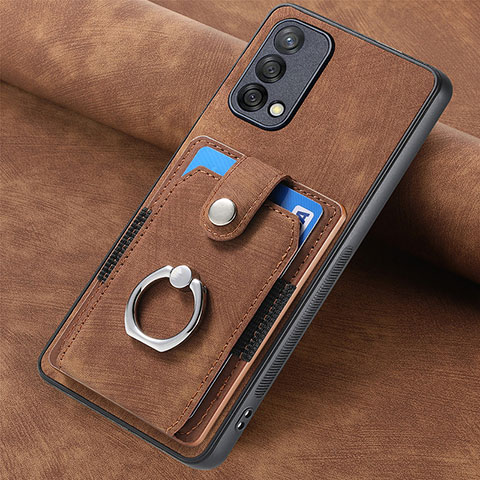 Funda Silicona Goma de Cuero Carcasa SD1 para Oppo A74 4G Marron