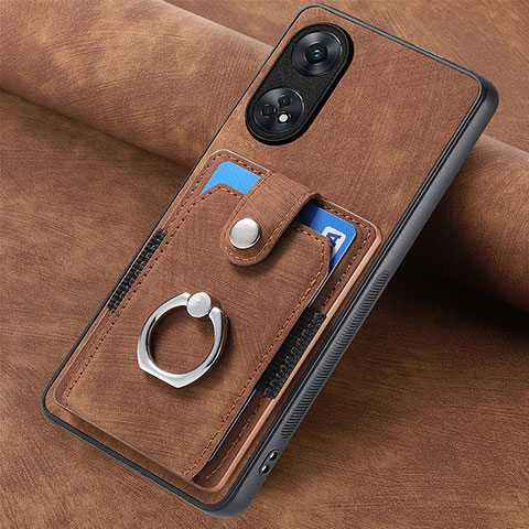 Funda Silicona Goma de Cuero Carcasa SD1 para Oppo Reno8 T 4G Marron