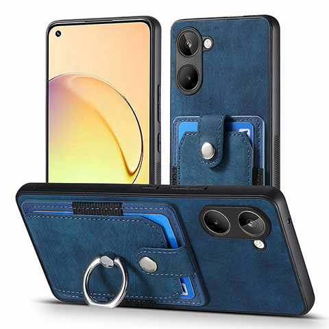 Funda Silicona Goma de Cuero Carcasa SD1 para Realme 10 4G Azul