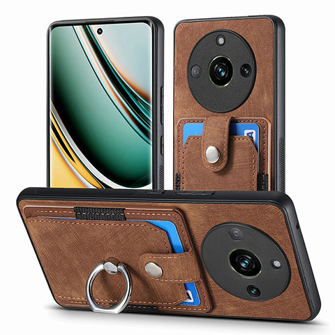 Funda Silicona Goma de Cuero Carcasa SD1 para Realme 11 Pro+ Plus 5G Marron