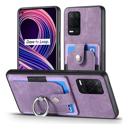 Funda Silicona Goma de Cuero Carcasa SD1 para Realme 8s 5G Purpura Claro