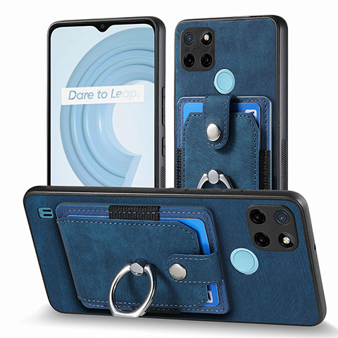 Funda Silicona Goma de Cuero Carcasa SD1 para Realme C21Y Azul