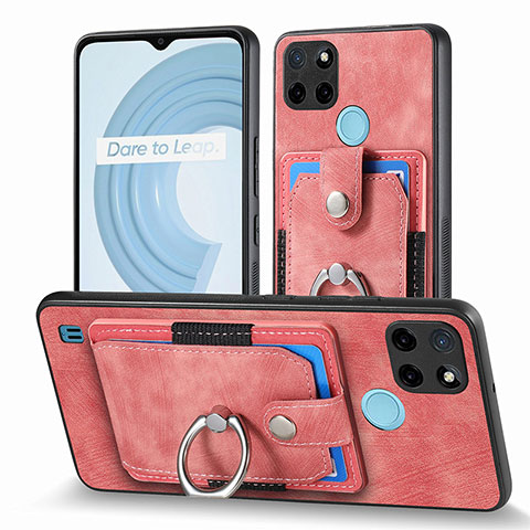 Funda Silicona Goma de Cuero Carcasa SD1 para Realme C21Y Rosa