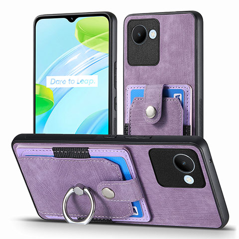 Funda Silicona Goma de Cuero Carcasa SD1 para Realme C30 Purpura Claro