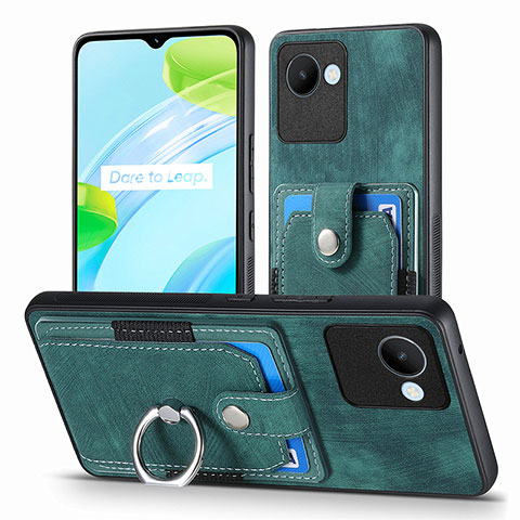 Funda Silicona Goma de Cuero Carcasa SD1 para Realme C30s Verde