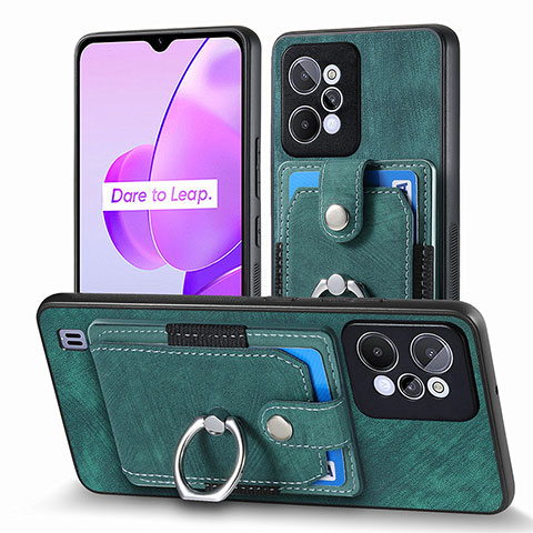 Funda Silicona Goma de Cuero Carcasa SD1 para Realme C31 Verde