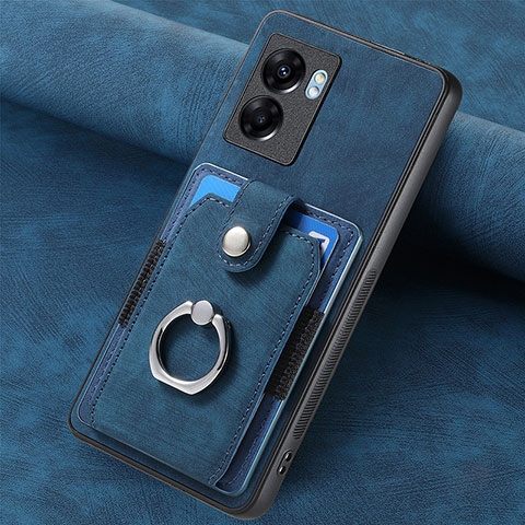 Funda Silicona Goma de Cuero Carcasa SD1 para Realme Narzo 50 5G Azul