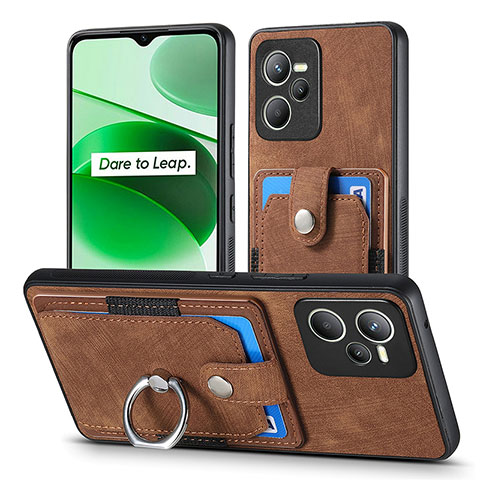 Funda Silicona Goma de Cuero Carcasa SD1 para Realme Narzo 50A Prime Marron