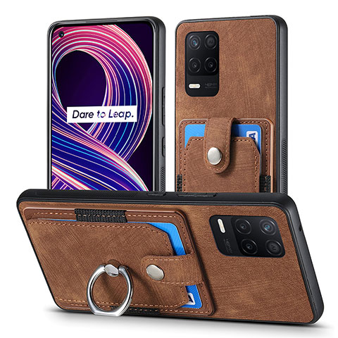 Funda Silicona Goma de Cuero Carcasa SD1 para Realme Q3 5G Marron