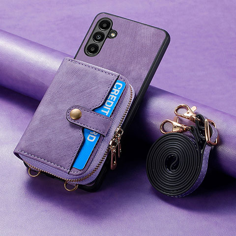 Funda Silicona Goma de Cuero Carcasa SD1 para Samsung Galaxy A54 5G Purpura Claro