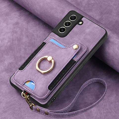 Funda Silicona Goma de Cuero Carcasa SD1 para Samsung Galaxy S21 FE 5G Purpura Claro