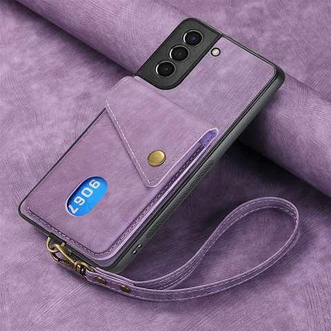 Funda Silicona Goma de Cuero Carcasa SD1 para Samsung Galaxy S22 5G Purpura Claro