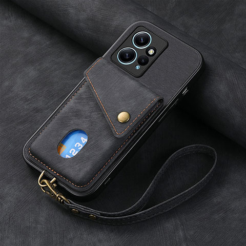 Funda Silicona Goma de Cuero Carcasa SD1 para Xiaomi Redmi Note 12 4G Negro