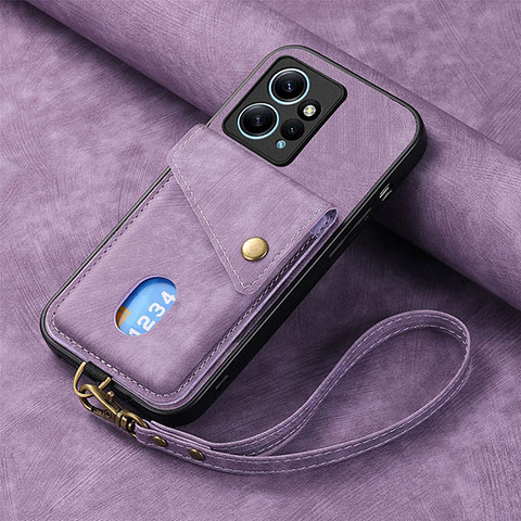 Funda Silicona Goma de Cuero Carcasa SD1 para Xiaomi Redmi Note 12 4G Purpura Claro