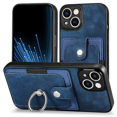 Funda Silicona Goma de Cuero Carcasa SD11 para Apple iPhone 14 Azul