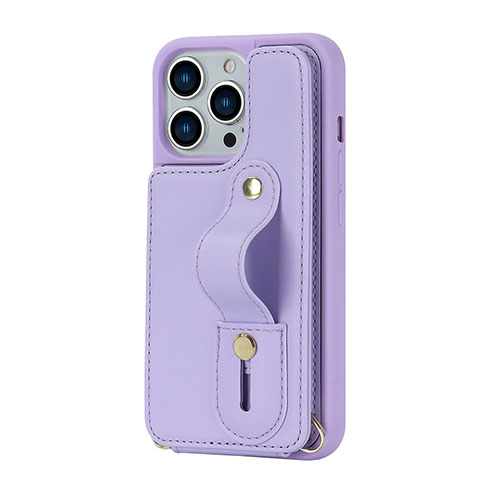 Funda Silicona Goma de Cuero Carcasa SD14 para Apple iPhone 14 Pro Max Morado