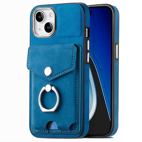 Funda Silicona Goma de Cuero Carcasa SD16 para Apple iPhone 13 Azul