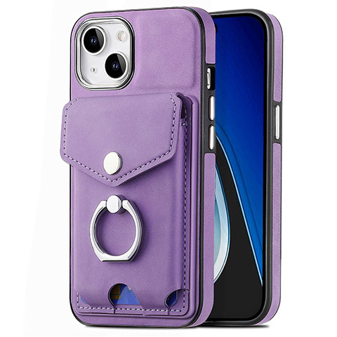 Funda Silicona Goma de Cuero Carcasa SD16 para Apple iPhone 13 Purpura Claro