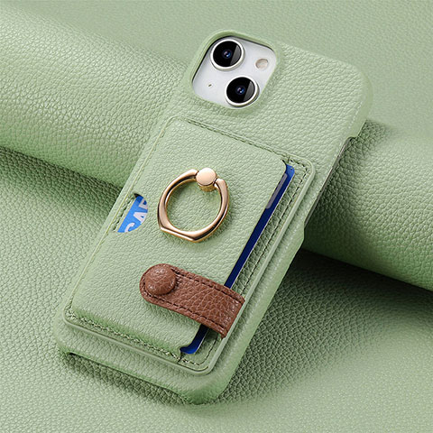 Funda Silicona Goma de Cuero Carcasa SD17 para Apple iPhone 13 Menta Verde