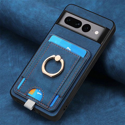 Funda Silicona Goma de Cuero Carcasa SD2 para Google Pixel 7 Pro 5G Azul