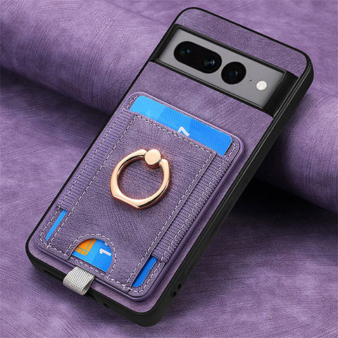 Funda Silicona Goma de Cuero Carcasa SD2 para Google Pixel 7 Pro 5G Purpura Claro