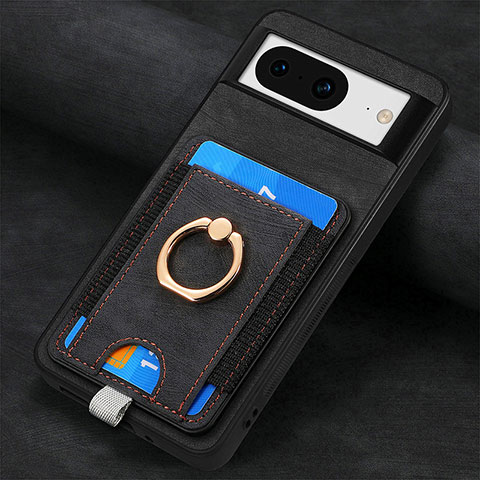 Funda Silicona Goma de Cuero Carcasa SD2 para Google Pixel 8 5G Negro