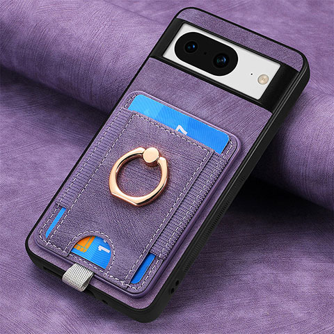 Funda Silicona Goma de Cuero Carcasa SD2 para Google Pixel 8 5G Purpura Claro