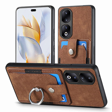 Funda Silicona Goma de Cuero Carcasa SD2 para Huawei Honor 90 Pro 5G Marron