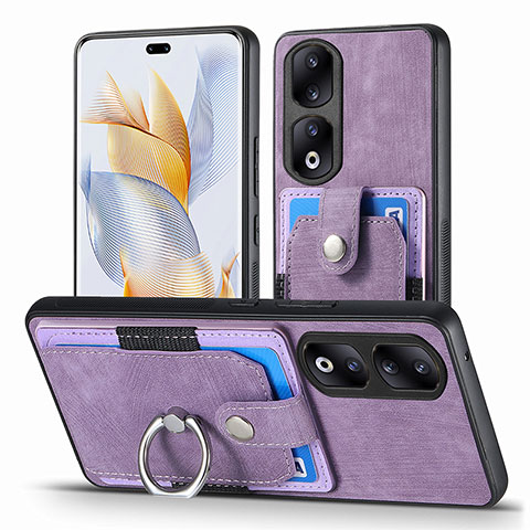 Funda Silicona Goma de Cuero Carcasa SD2 para Huawei Honor 90 Pro 5G Purpura Claro