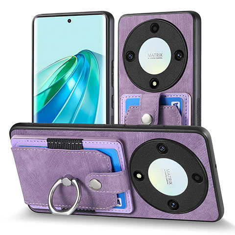 Funda Silicona Goma de Cuero Carcasa SD2 para Huawei Honor X9a 5G Purpura Claro