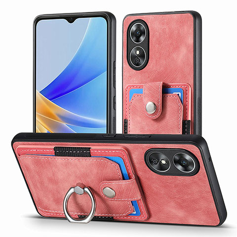 Funda Silicona Goma de Cuero Carcasa SD2 para Oppo A17 Rosa