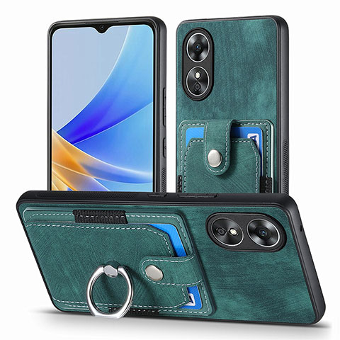 Funda Silicona Goma de Cuero Carcasa SD2 para Oppo A17 Verde