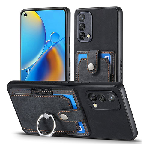 Funda Silicona Goma de Cuero Carcasa SD2 para Oppo A74 4G Negro